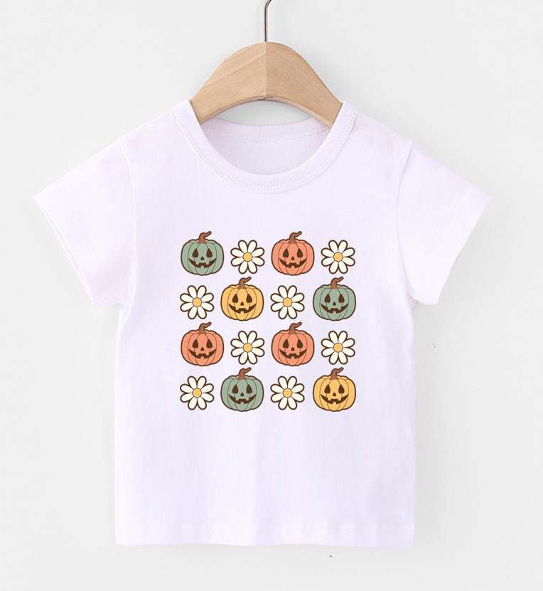 Floral pumpkins tee